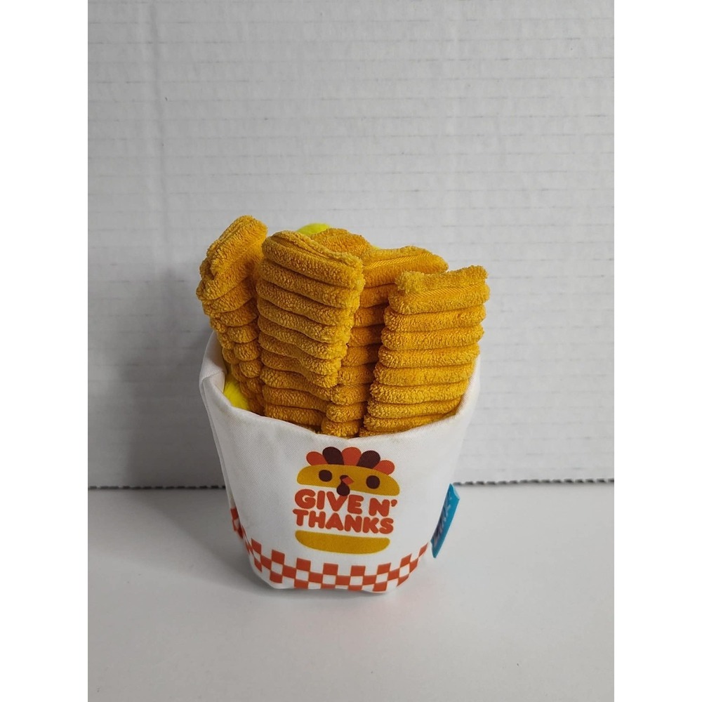 BARK Box Squeak Potato Fries "Give N Thanks" Plush Squeak Crinkle Dog Toy